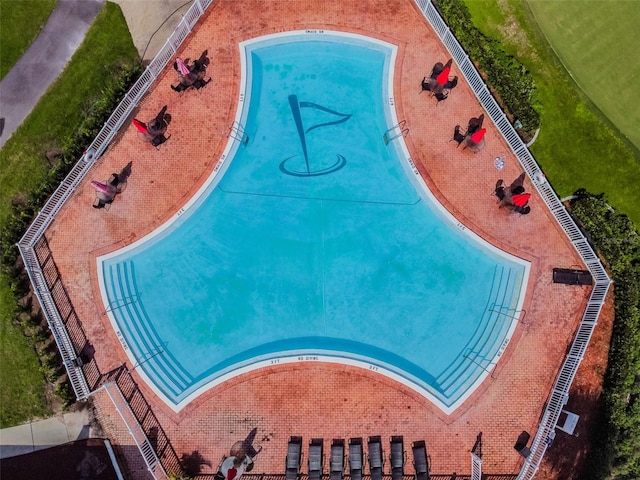 view of pool with a patio area