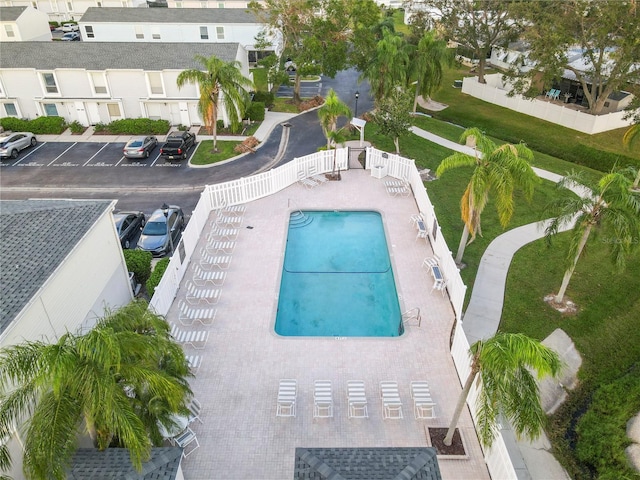 view of pool with a patio area