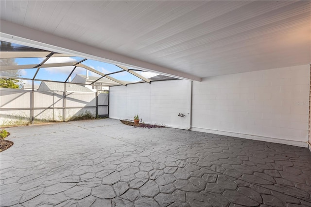 view of patio / terrace with glass enclosure