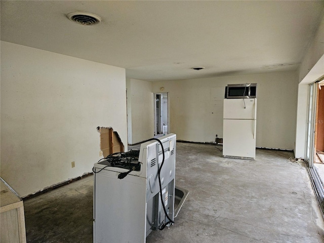 interior space with white refrigerator