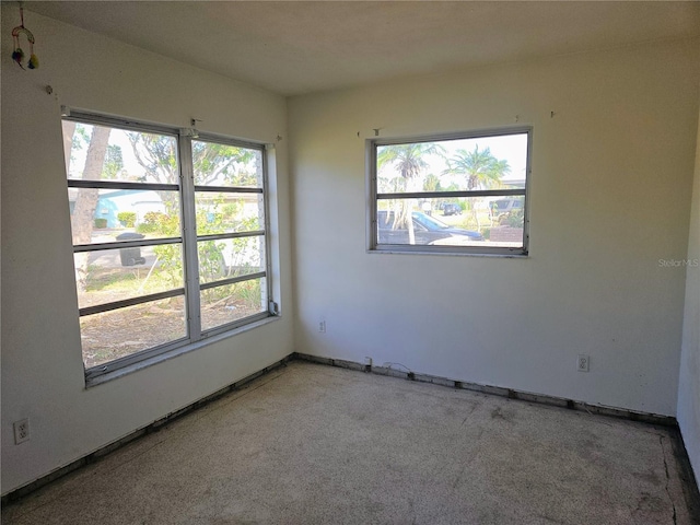 view of carpeted empty room