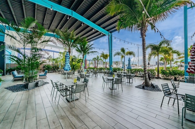 view of patio featuring a deck