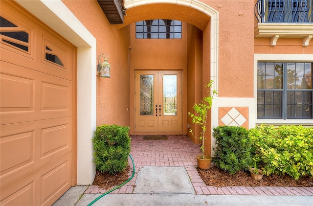 entrance to property with french doors