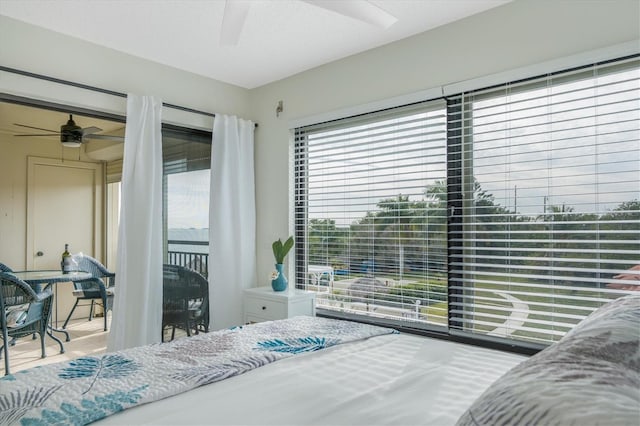 bedroom with ceiling fan