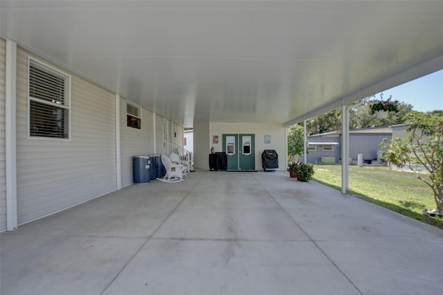 view of patio with a carport