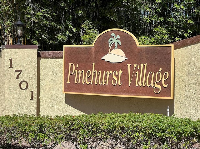 view of community sign