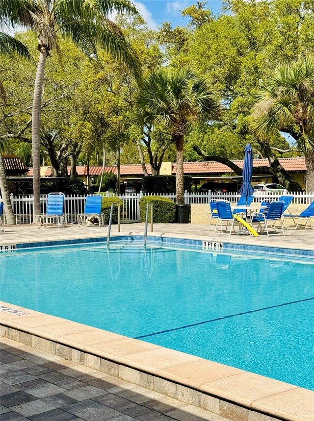 view of pool with a patio area