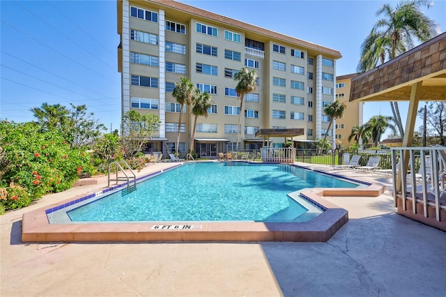 view of pool with a patio area