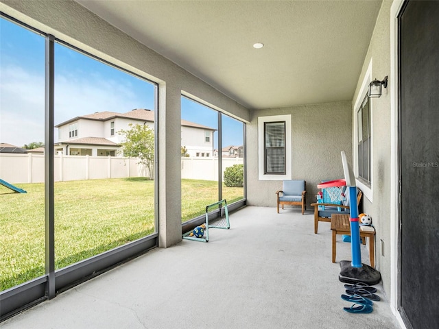 view of sunroom / solarium