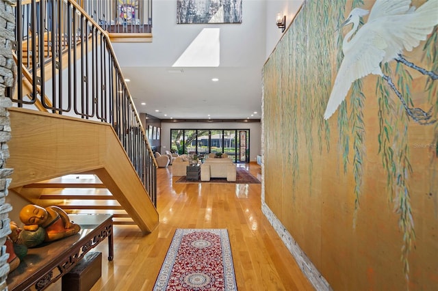 interior space with hardwood / wood-style floors