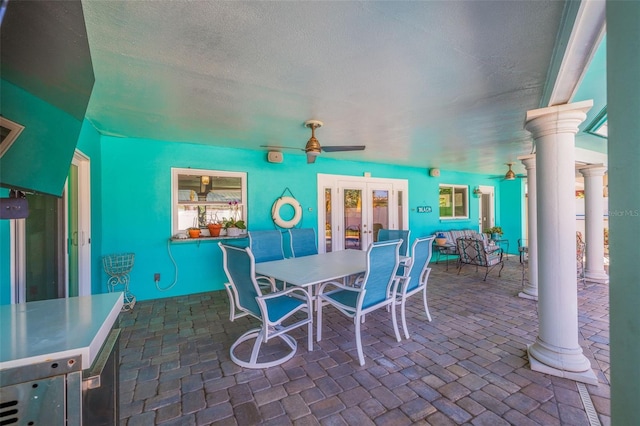 view of patio with french doors