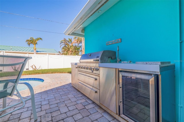 view of patio featuring grilling area