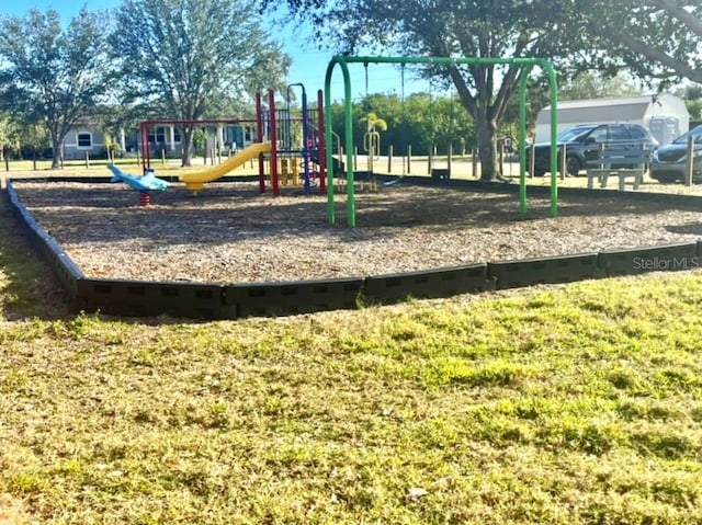 view of jungle gym