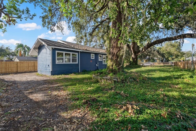 exterior space with a lawn