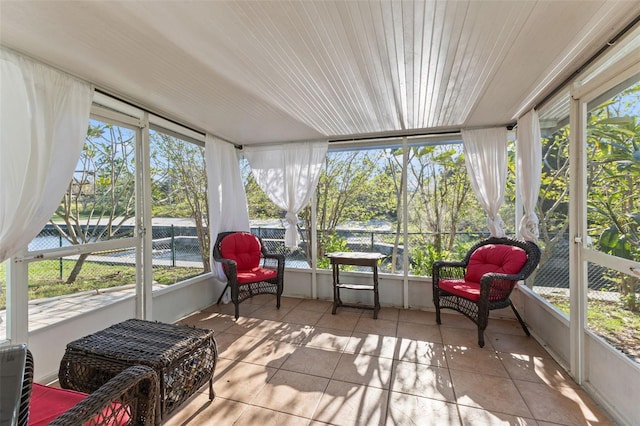 sunroom / solarium featuring a wealth of natural light