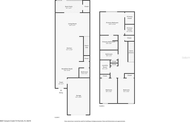 8607 Canyon Creek Trl, Parrish, FL 34219 - view of property floor plan