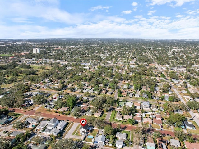 aerial view with a residential view