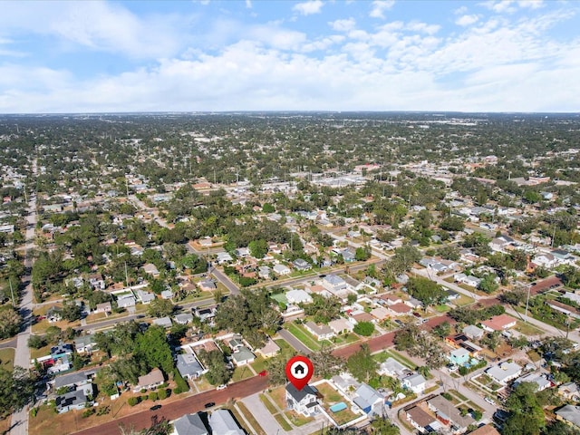 drone / aerial view with a residential view