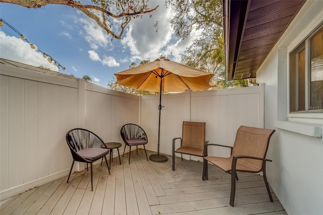 view of wooden deck