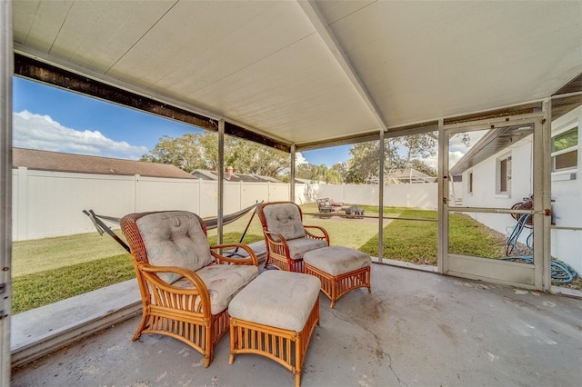 view of sunroom / solarium