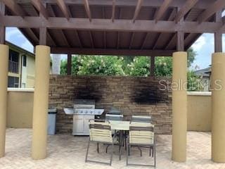 view of patio / terrace with a gazebo