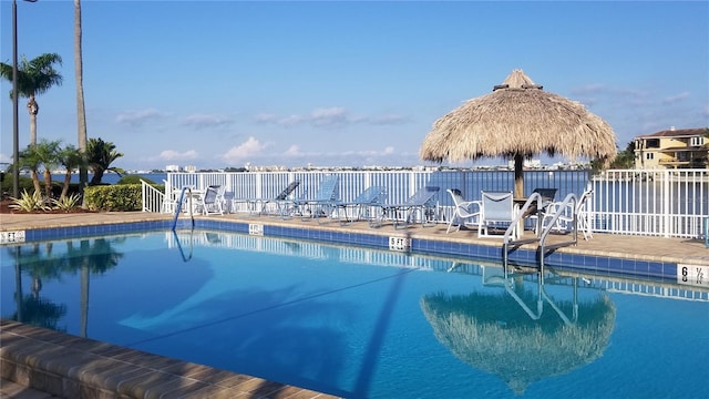 view of pool with a patio area