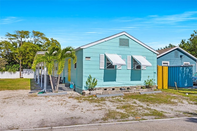 view of bungalow-style home