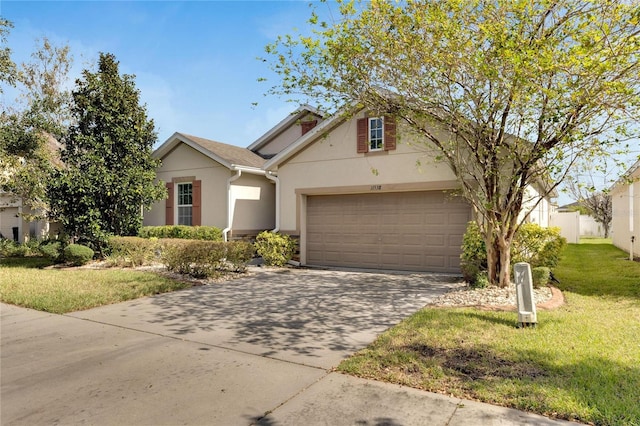 view of property with a front lawn