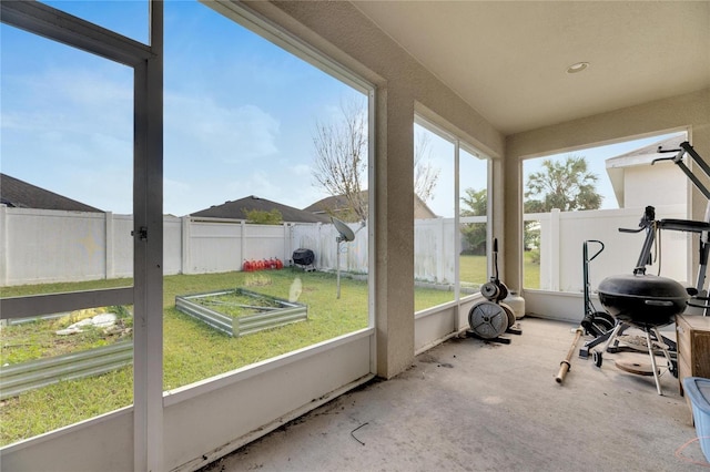 view of sunroom