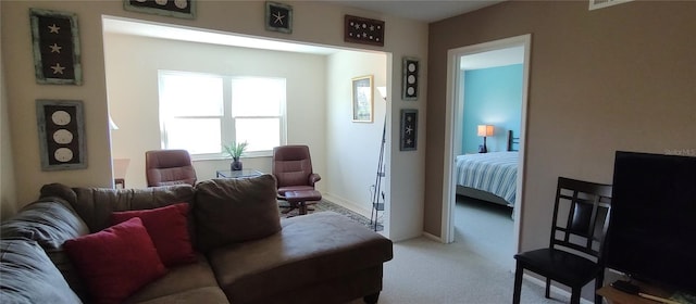 view of carpeted living room