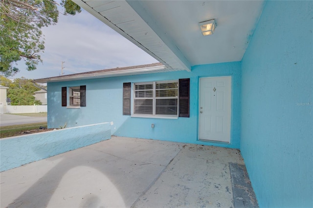 view of doorway to property