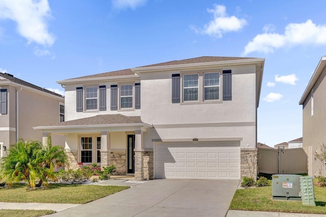 view of front of house featuring a garage