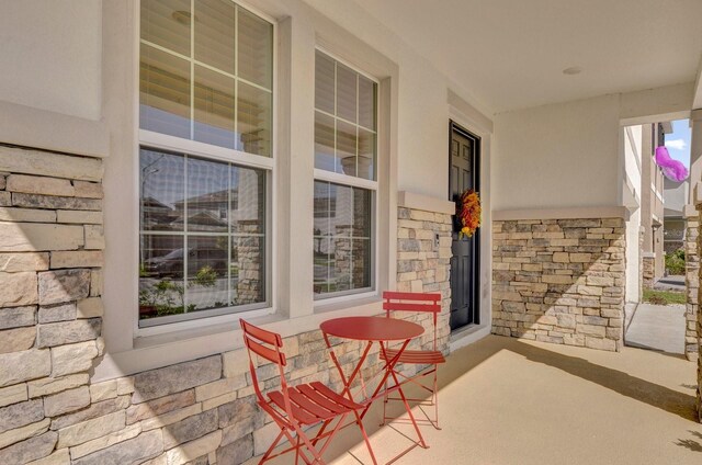 view of patio with a porch