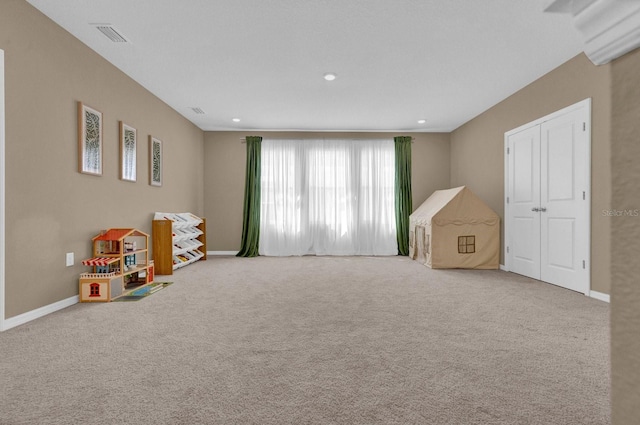 playroom featuring carpet