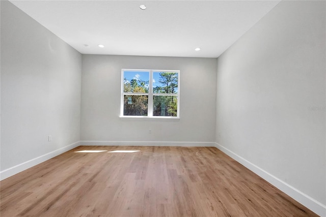 empty room featuring light hardwood / wood-style flooring