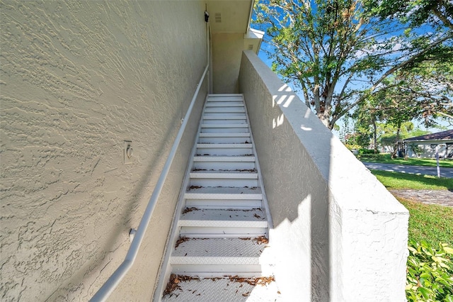 view of stairway