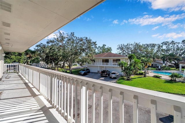 2937 Bough Ave Unit D, Clearwater, FL 33760 - balcony with view of pool