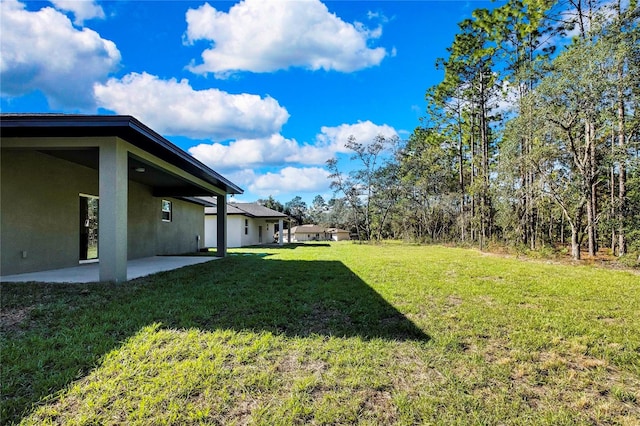 view of yard featuring a patio area