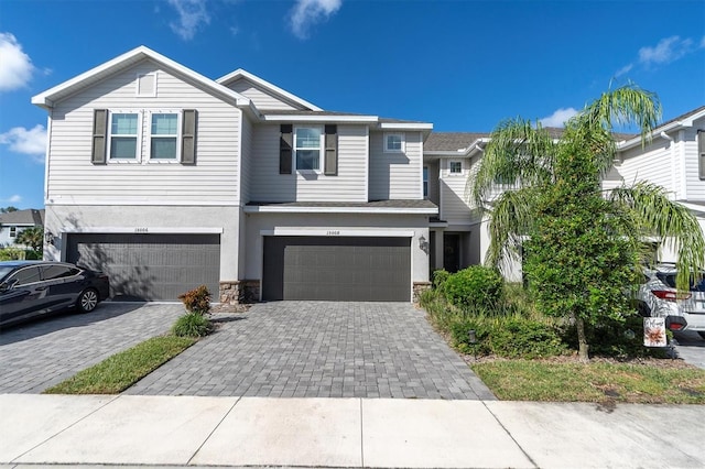 view of front facade with a garage