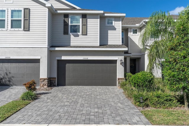 view of front of home featuring a garage