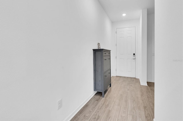 hallway featuring light hardwood / wood-style floors