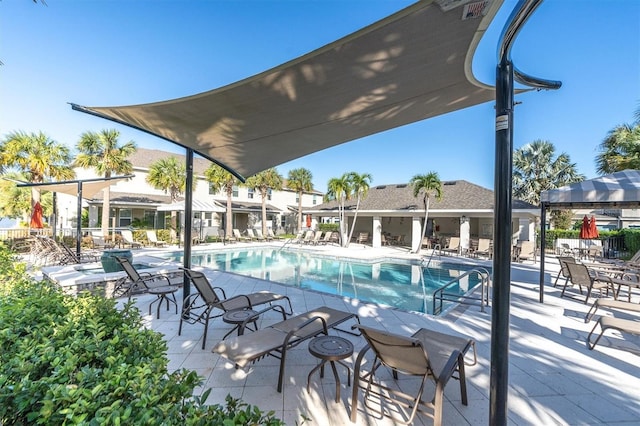 view of pool with a patio area