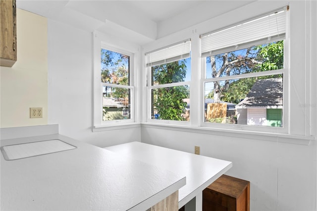 unfurnished dining area featuring breakfast area