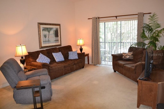 view of carpeted living room