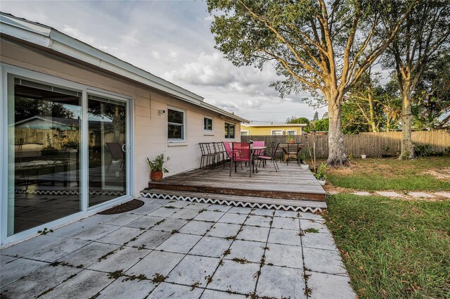 view of patio / terrace with a wooden deck