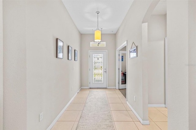 view of tiled entryway