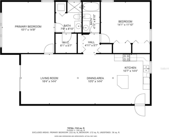 7625 Sun Island Dr S Unit 101, South Pasadena, FL 33707 - property floor plan
