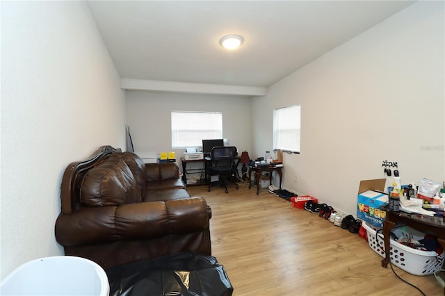 interior space featuring wood-type flooring