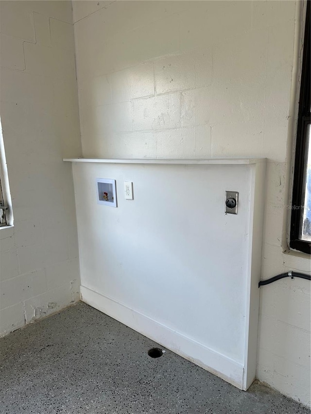 laundry area with hookup for a washing machine and electric dryer hookup