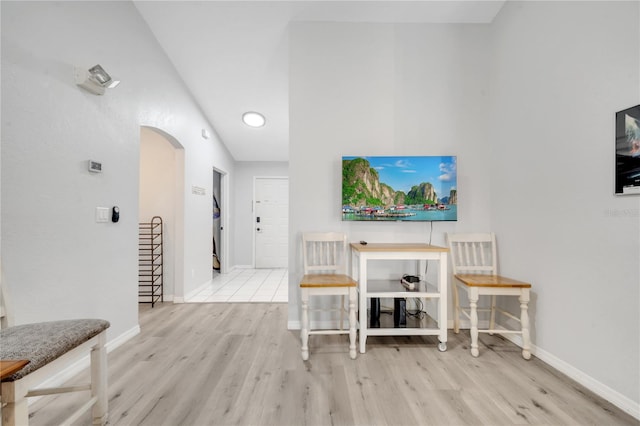 interior space featuring light hardwood / wood-style floors